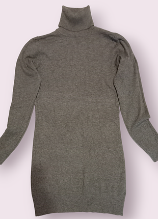 Длинный свитер с высоким горлом, со стразами