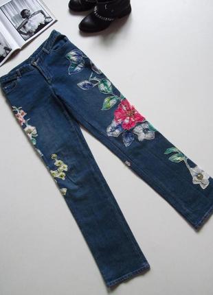 Красивые джинсы в цветах🏵️🌸5 фото