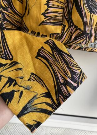 Акция: вторая вещь за полцены🔥 невероятная льняная блуза топ в принт гуess6 фото