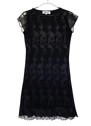 Сукня чорна малюнок сірий жіноча на підкладці плаття коротке розмір 46 бренд digniti