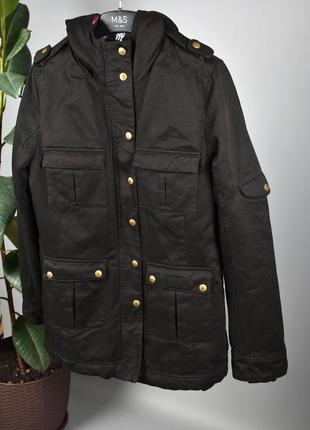 Fenchurch женская куртка парка демисезон черная с накладными карманами размер s