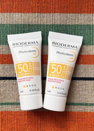 Bioderma photoderm ar spf50+☀️солнцезащитный тональный крем для чувствительной и реактивной кожи лица, франция 🇫🇷