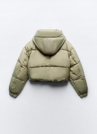 Вкорочена зимова куртка zara / укороченная куртка пуфер пуффер зимний зара3 фото