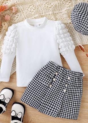 Кофта спідниця берет