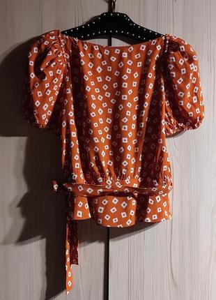 Блуза на запах з рукавами-буфи s від & other stories8 фото