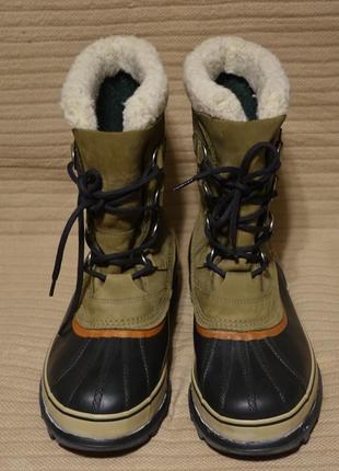 Шикарные зимние сапожки sorel caribou slim boot waterproof канада 46 р. ( 29,5 см.)4 фото