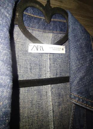 Джинсовая рубашка с длинными рукавами платья милли zara4 фото