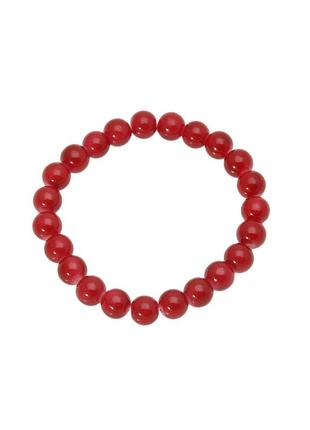 Браслет на руку под жемчуг красного цвета 13008