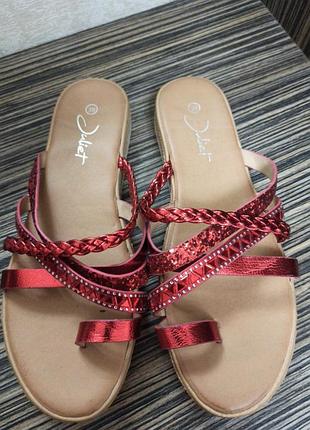 Шлепанцы женские красные juliet
