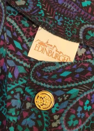 Блуза, винтаж, шерсть, пейсли