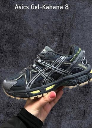 Женские сетчатые, темно серые, стильные кроссовки asics gel kahana 8. от 36 до 41 р. 12168 дш деми5 фото