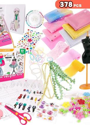 Дитячий набір для моделювання, шиття, рукоділля, творчості для дівчаток 6-12 років, s-378 елементів1 фото