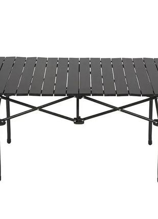Стол прямоугольный складной для пикника в чехле 95x57x50 см, туристический раскладной стол черный wqr