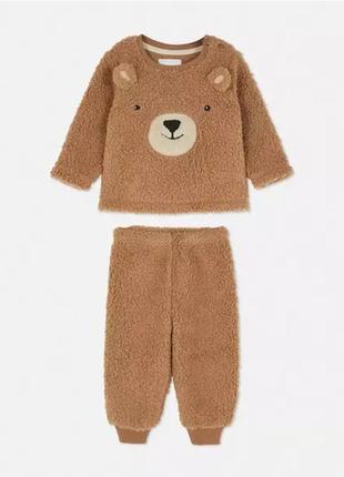 Пижама коричневая beer primark 80см