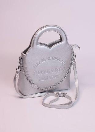 Tiffany&amp;co mini tote bag silver