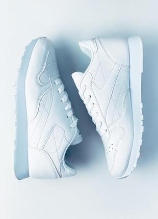 Чоловічі шкіряні білі кросівки reebok Margiela classic рібок рібок4 фото