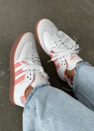 Adidas samba white / peach premium