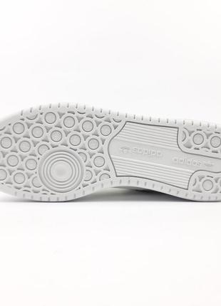 👟 кроссовки adidas forum молочные с серым белая пятка / наложка bs👟3 фото