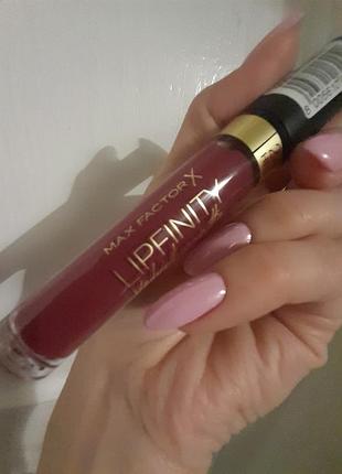 Жидкая матовая помада для губ max factor lipfinity velvet matte lipstick оттенок 05 mate merlot