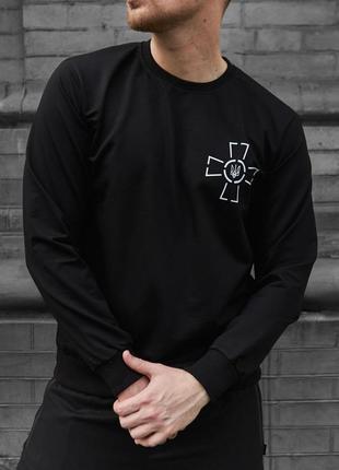 Світшот з принтом 'хрест зсу' чорний
