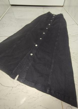 Джинсовая длинная юбка9 фото