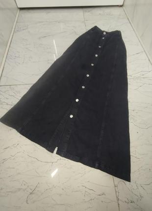 Джинсовая длинная юбка8 фото