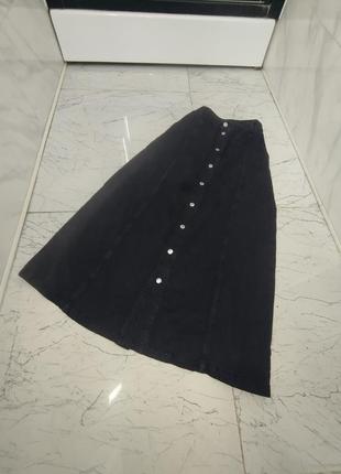 Джинсовая длинная юбка2 фото