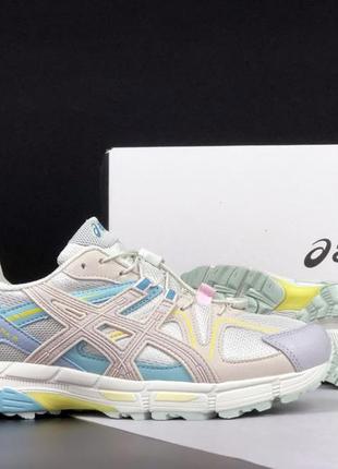 Женские сетчатые, белые, стильные кроссовки asics gel kahana 8. от 37 до 41 р. 12171 дш демисезонные4 фото