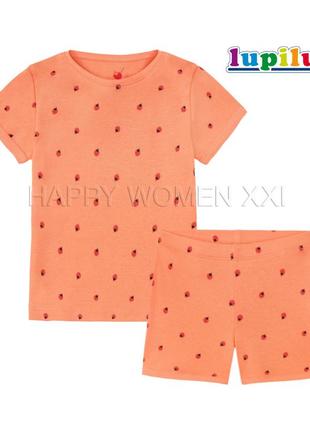 4-6 лет летняя пижама для девочки домашняя одежда футболка шорты трикотажные детская легкая пижамка