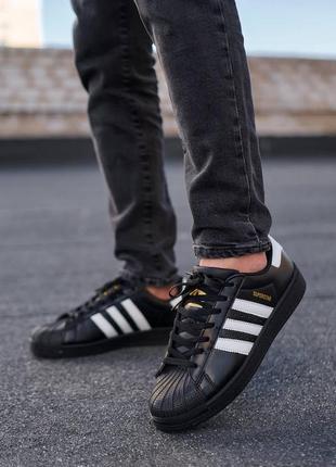 Adidas superstar black5 фото