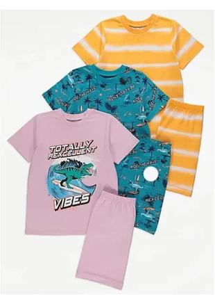 Пижама для мальчика dinosaur waves george 134, 146, 152, 152/158, 158/164см1 фото