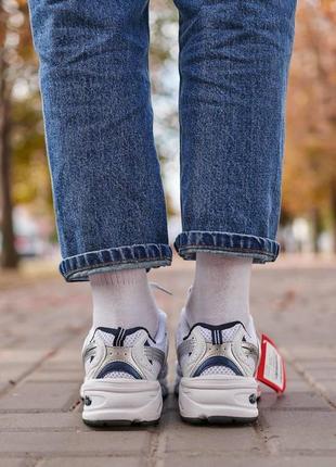 New balance 530 white silver premium8 фото