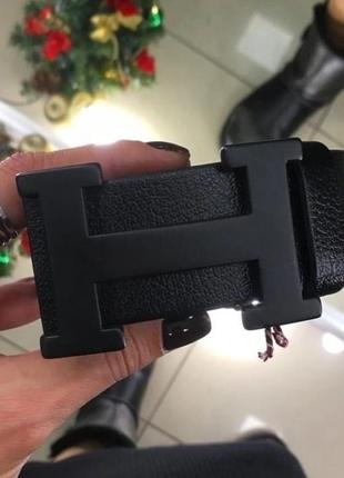 Ремні чоловічий 4см з натуральної шкіри, ремінь пояс жіночий унісекс ремінь шкіра в стилі hermes гермес хермес