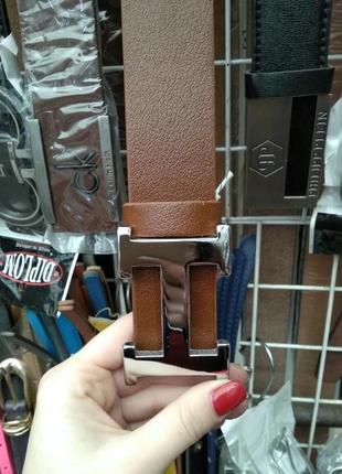 Ремінь 4см жіночий з натуральної шкіри + коробка, ремінь рижий чоловічий шкіра туреччина, ремні чоловічі турція пояс в стилі hermes гермес хермес