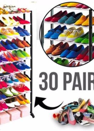 Полиця для взуття на 30 пар amazing shoe rack4 фото
