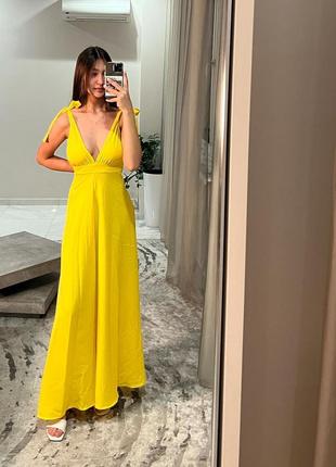 Желтое платье1 фото