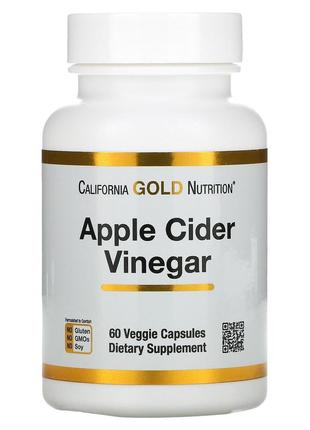 California gold nutrition яблучний оцет 60 вегетаріанських капсул органічний натуральний cgn-019055 фото