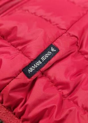 Оригінальна чоловіча жилетка на пуху armani jeans red ultra light down classic vest7 фото