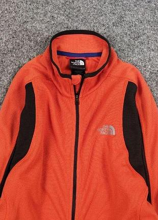 Легкая синтетическая кофта на замке оригинал the north face polartec light orange zip 2