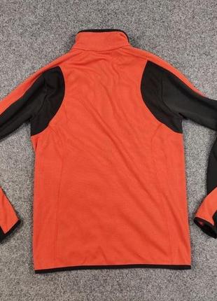 Легкая синтетическая кофта на замке оригинал the north face polartec light orange zip8 фото