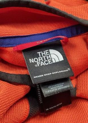 Легкая синтетическая кофта на замке оригинал the north face polartec light orange zip9 фото