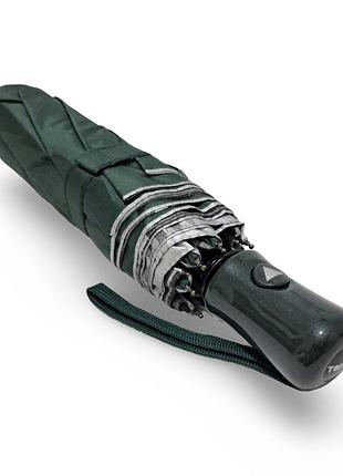 Складной зонт toprain полуавтомат с узором изнутри #04802