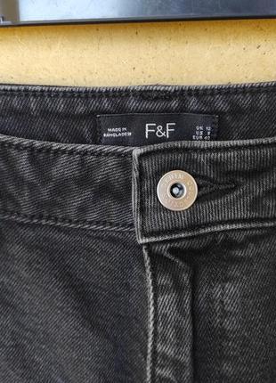 Стрейтчеві джинси мом mom висока посадка f&amp;f маленький ріст укорочені5 фото