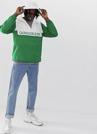 Уценка ветровка куртка анорак мужской стильный демисезонный зеленая куртка3 фото