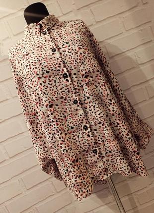 Сорочка блуза тваринний принт великий розмір батал primark 18 розмір