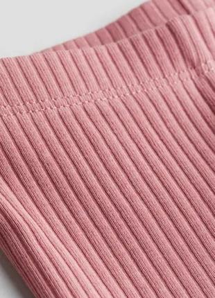Лосины для девочки в рубчик розовые h&amp;m 80, 86, 92, 98, 104см2 фото