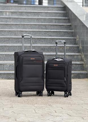 3 шт комплект валіз дорожніх тканинна horoso на колесах  з підшипником 4 колеса7 фото