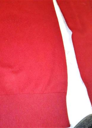 Червоний пуловер zara, брендовий светр, кофта лонгслив4 фото