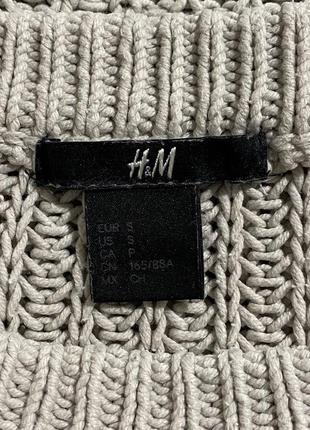 Светло-серый свитер h&m, пуловер, джемпер, кофта, оверсайз, вязаный,5 фото