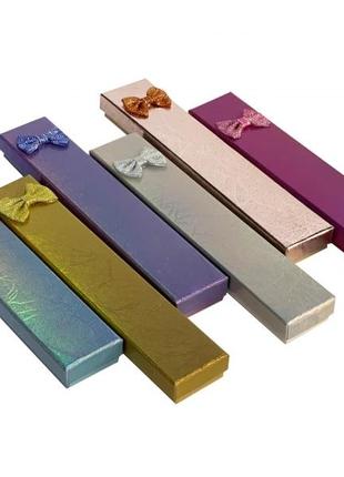 Подарочные коробочки для цепочки голографические  21*4 см (упаковка 12 шт.)